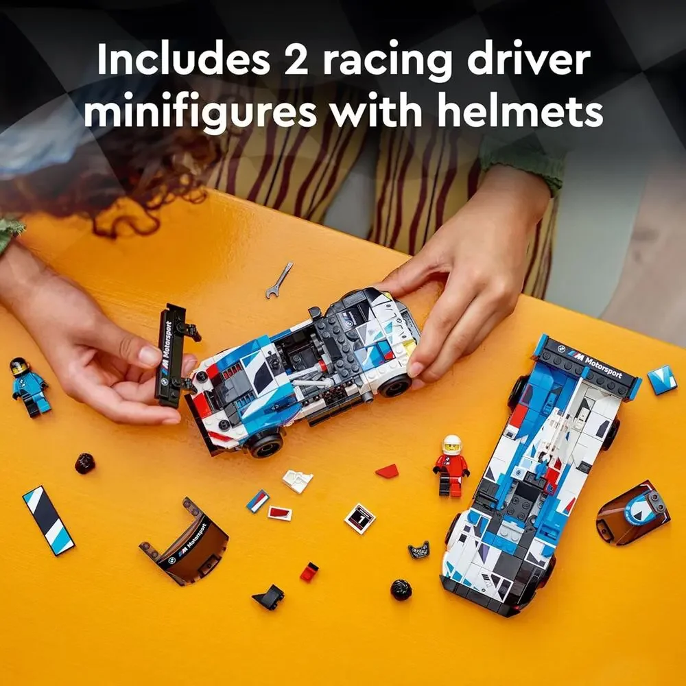 LEGO Speed Champions BMW M4 GT3 & BMW M Hybrid V8 Race Cars, BMW 76922 NWT